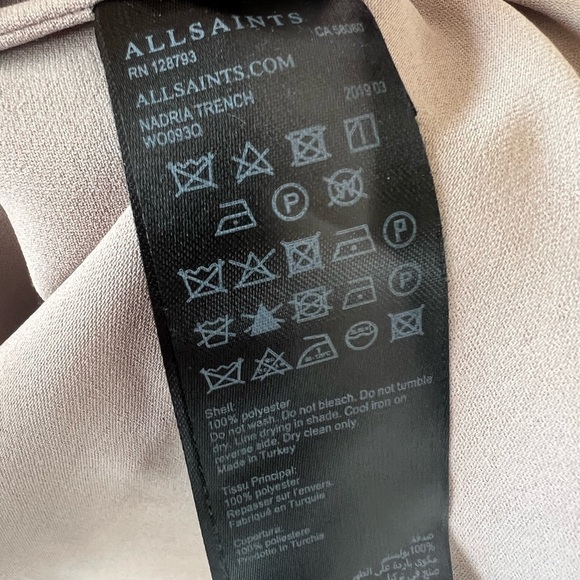 Allsaints oversized Trench Coat size L - Picture 11 of 13